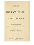 A Treatise on the Law of Sale of Personal Property, Volume I by Floyd R. Mechem