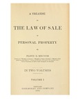 A Treatise on the Law of Sale of Personal Property, Volume I