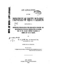 An Analysis of the Principles of Equity Pleading : Containing a Compendium of the High Court of Chancery, and the Foundation of Its Rules : Together with an Illustration of the Analogy Between Pleadings at Common Law and in Equity by D. G. Lube and Bradley M. Thompson