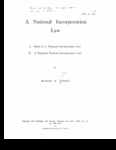 A National Incorporation Law by Horace L. Wilgus