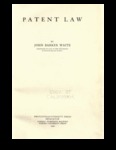 Patent Law by John Barker Waite