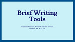 Winter 2026 - Brief Writing Tools