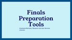 Winter 2026 - Finals Preparation Tools