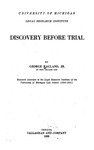 Discovery before Trial by George Ragland Jr.