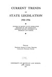 Current Trends in State Legislation 1955-1956 by University of Michigan Law School