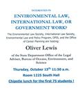 Interested in Environmental Law, International Law, or Government Work?