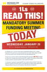 Mandatory Summer Funding Meeting