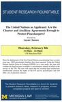 The United Nations as Applicant: Are the Charter and Ancillary Agreements Enough to Protect Peacekeepers? by University of Michigan Law School