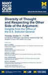 Diversity of Thought and Respecting the Other Side of the Argument: Insights from the Office of the U.S. Solicitor General by University of Michigan Law School