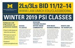 Winter 2019 PSI Classes by University of Michigan Law School