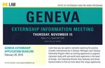 Geneva Externship Information Meeting by University of Michigan Law School