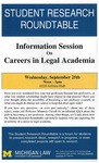 Information Session on Careers in Legal Academia by University of Michigan Law School