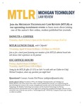 Michigan Technology Law Review Recritment by Michigan Technology Law Review