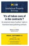 It's all taken care of in the contracts'? by University of Michigan Law School
