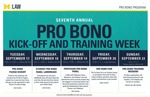 Pro Bono Kick-Off and Training Week by University of Michigan Law School