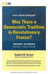 Was There a Democratic Tradition in Revolutionary France? by University of Michigan Law School
