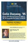 Colin Owyang, '95: Senior VP, Chief Compliance Officer, GC, & Corporate Secretary at VELCO