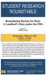 Remediating Racism for Rent: A Landlord's Duty under the FHA by University of Michigan Law School