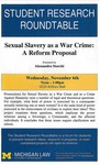 Sexual Slavery as a War Crime: A Reform Proposal by University of Michigan Law School