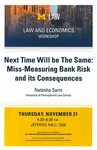 Next Time Will be The Same: Miss-Measuring Bank Risk and its Consequences by University of Michigan Law School
