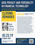 Data Privacy and Portability in Financial Technology: Closing Remarks by Michigan Technology Law Review